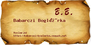 Babarczi Boglárka névjegykártya