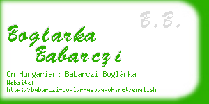 boglarka babarczi business card
